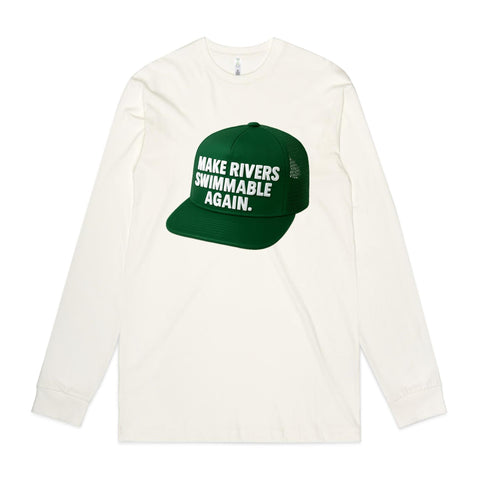 NEW STAPLE L/S Make Rivers Swimmable Again - Green