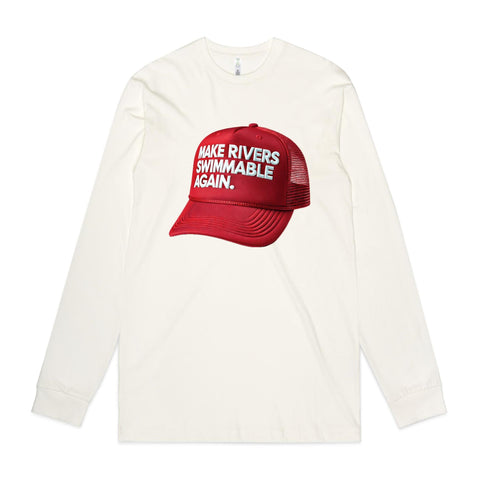 NEW STAPLE L/S Make Rivers Swimmable Again - Red